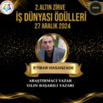Etibar Hasanzade’ye “Yılın Başarılı Yazarı” Ödülü